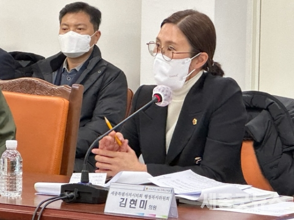 지방분권 및 국가균형발전 전략 학술 세미나에서 발언하고 있는 김현미의원(사진제공=세종시의회)